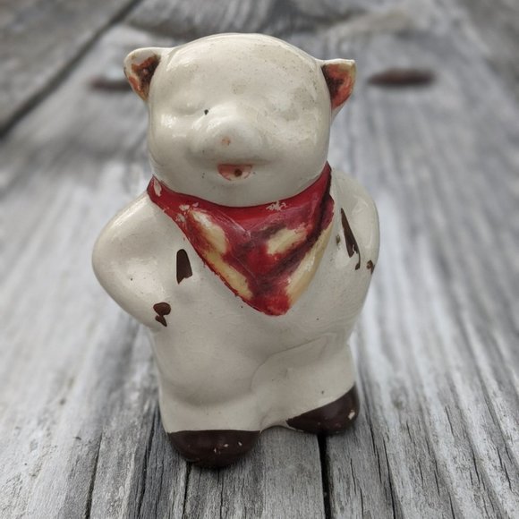 Novelty Salt and Pepper Shakers Set Vintage Pig - Picture 4 of 8